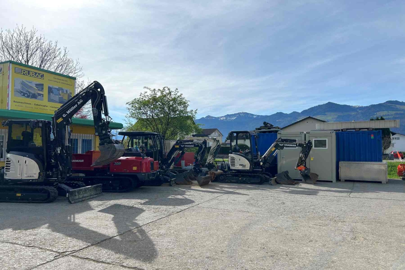 RUBAG Baumaschinen Lagerplatz Tuggen