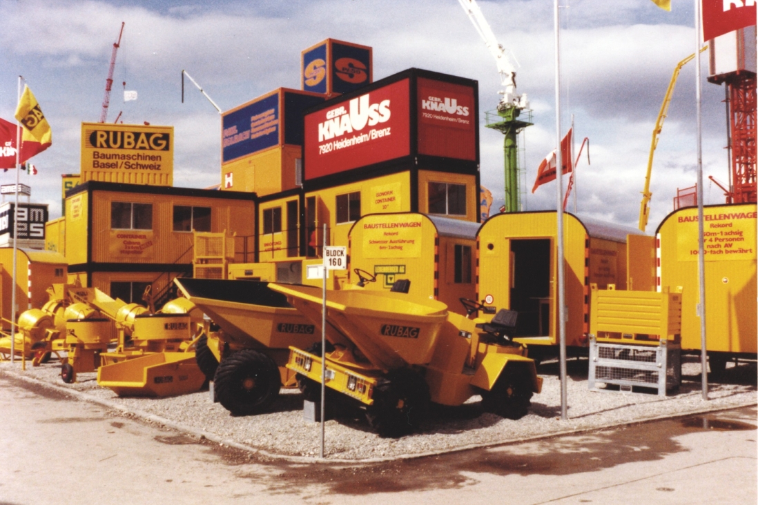 RUBAG Stand an der bauma Messe 1983