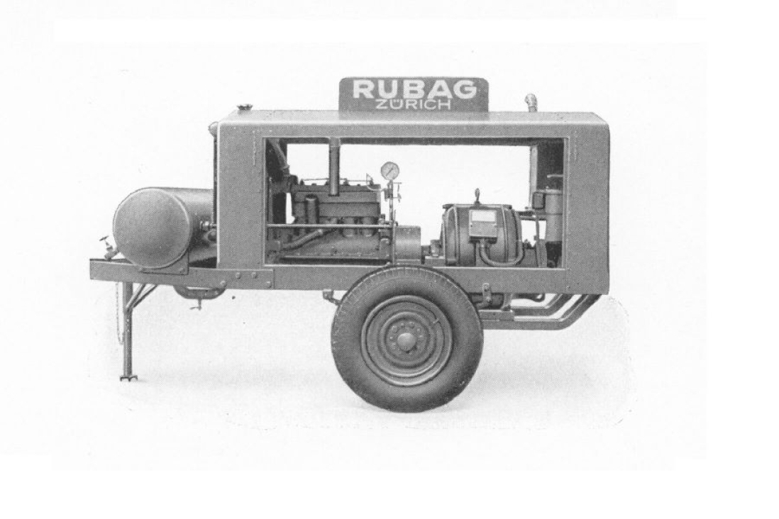 Historischer RUBAG Kompressor 1911